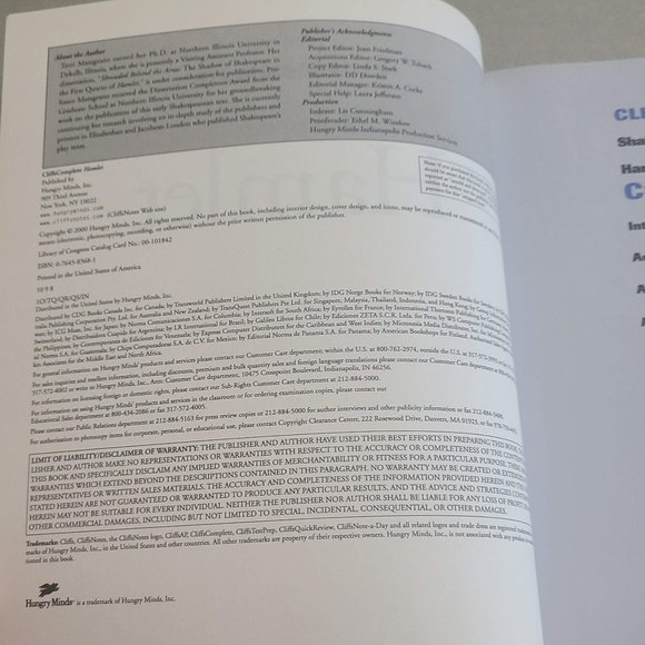 ⭐️3/$12⭐️ CliffsComplete Shakespeare's Hamlet by William Shakespeare Paperback - Picture 4 of 4